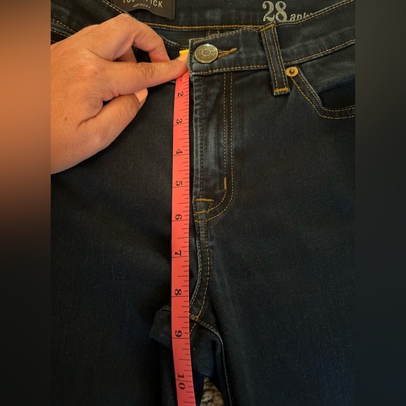 J Crew Dark Wash Toothpick Jeans Size 28 - Picture 8 of 9